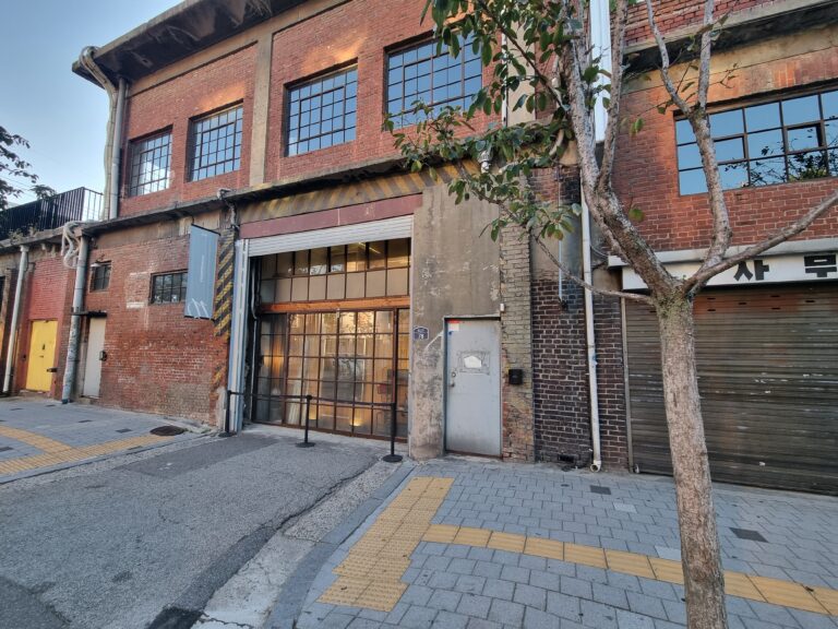 Old red brick industrial building in Seongsu-dong, Seoul
