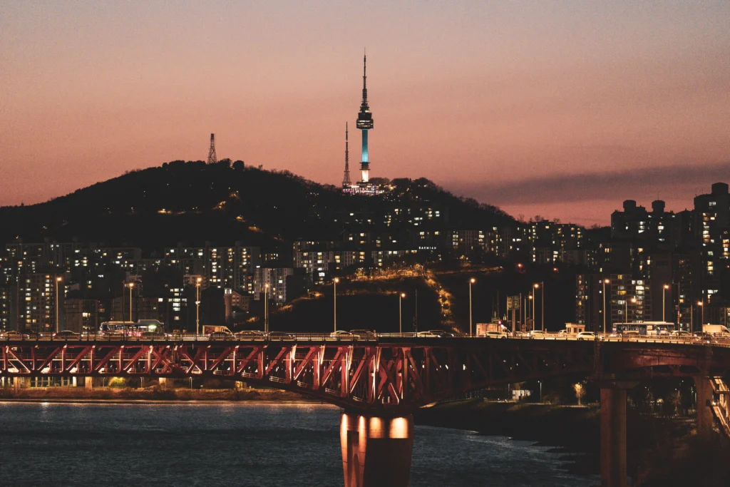 N Seoul Tower on Namsan Mountain in Seoul, South Korea